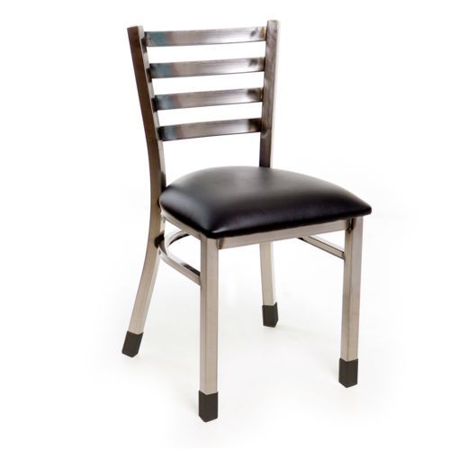 JustChair M20118-CC-BVS-LOOSE Industrial Collection Steel Frame Side Chair | Loose Padded Seat