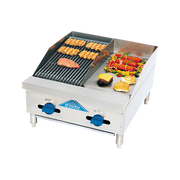 Comstock-Castle FHP24-12-1LB 24" Countertop Gas Griddle & Charbroiler Combo | 58,000 BTU