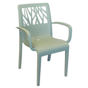 Grosfillex US200721 Vegetal Stacking Outdoor Armchair | Sage Green