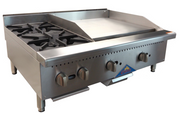Comstock-Castle CS12HP-24G 36" Countertop Gas Griddle & Hot Plate Combo | 110,000 BTU