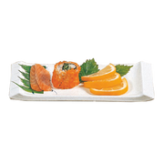 Thunder Group 1501BB Blue Bamboo 8 1/2" X 3 3/4" Vegetable Serving Plate | Case of 12