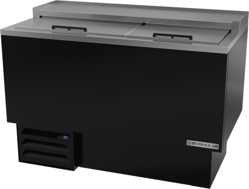 Beverage Air GF48LHC-B 48" 164-Mug Black Steel Glass and Plate Chiller