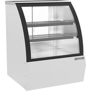Beverage Air CDR3HC-1-W 37.25" White Curved Glass Refrigerated Deli Case | 10 Cu. Ft.