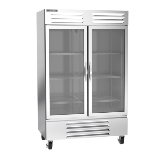 Beverage Air FB49HC-1G 52" 2 Glass Door Bottom Mount Reach-In Freezer | 46.2 Cu. Ft.