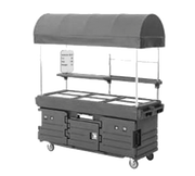 Cambro KVC856C CamKiosk 6 Full Sized Well Merchandising Cart w/ Canopy | 85-1/8" x 33-1/2"