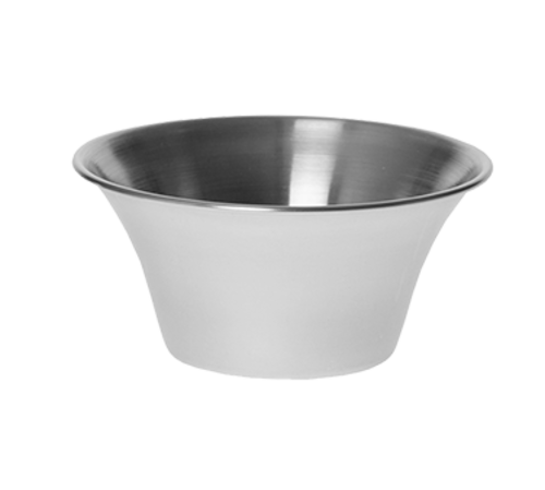 Tablecraft 5064 6 oz. Stainless Steel Flared Rim Sauce Cup