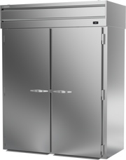 Beverage Air PRT2XTHC-1AS 69" Extra Tall 2-Solid Door Roll-Thru Refrigerator | 78.49 Cu. Ft.