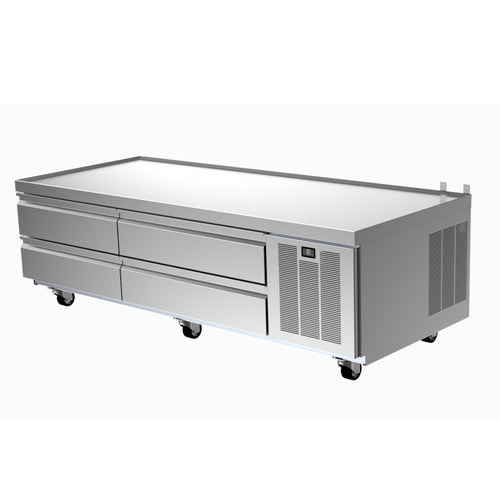 Delfield F2975CP 75" 4-Drawer Low-Profile Chef Base Refrigerator | 8-Pan Capacity