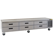 Delfield F29110CP 110" 6-Drawer Low-Profile Chef Base Refrigerator | 12-Pan Capacity