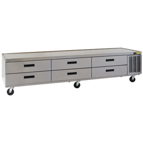 Delfield F29110CP 110" 6-Drawer Low-Profile Chef Base Refrigerator | 12-Pan Capacity
