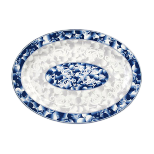Thunder Group 2010DL Blue Dragon 9 7/8" X 7 1/4" Platter | Case of 12