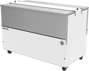 Beverage Air ST58HC-W 58" White Dual Sided Cold Wall Milk Cooler | 16 Crate Capacity