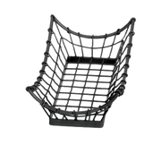 Tablecraft GM1608 Grand Master 15" x 8" x 4-1/2" Black Metal Tabletop Basket