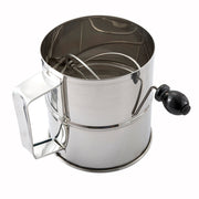 Winco RFS-8 Rotary Stainless Steel Flour Sifter | 8 Cup Capacity