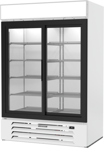 Beverage Air MMR45HC-1-W 52" 2 Swing Glass Door White Merchandiser Refrigerator | 46.15 Cu. Ft.