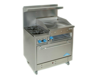 Comstock-Castle F330-36B 36" Gas Griddle Range w/ Cheesemelter & Extra Wide Oven | 102,000 BTU