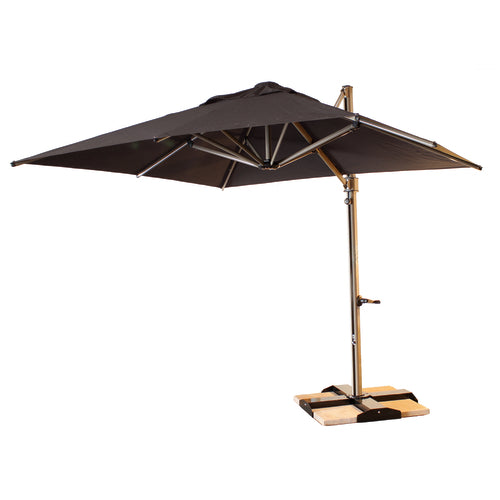 Grosfillex 98700231 Charcoal 10 ft Windmaster Cantilever Umbrella