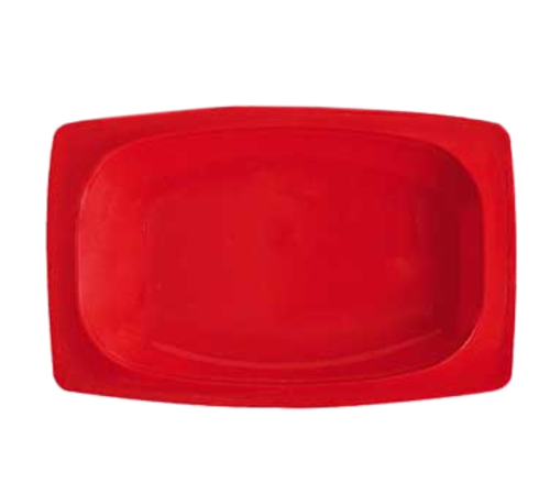 G.E.T. OP-118-RSP Red Sensation 12-5/8" x 8" Red Oval Melamine Platter | Case of 12