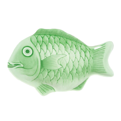 Thunder Group 1400CFG Light Green  14" Fish Shape Melamine Platter | Case of 12