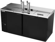 Beverage Air DD68HC-1-C-B 69" Black Club Top 2 Tap Draft Beer Cooler | (3) 1/2 Keg