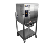 AccuTemp N61201D060 SGL Evolution 6 Pan Natural Gas Floor Model Convection Steamer | 50,000 BTU