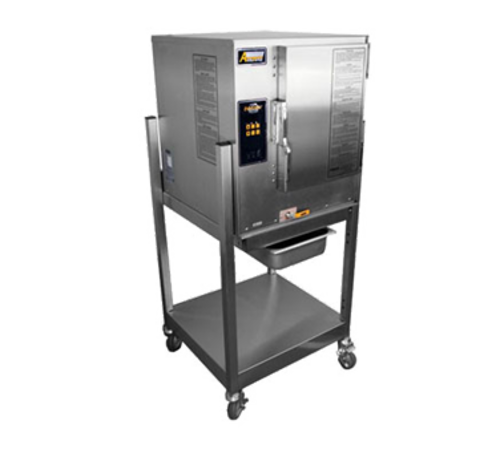 AccuTemp N61201D060 SGL Evolution 6 Pan Natural Gas Floor Model Convection Steamer | 50,000 BTU