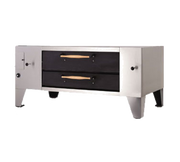 Bakers Pride Super Deck Y-800BL-DSP 60" Brick Lined Gas Display Pizza Deck Oven | 120,000 BTU