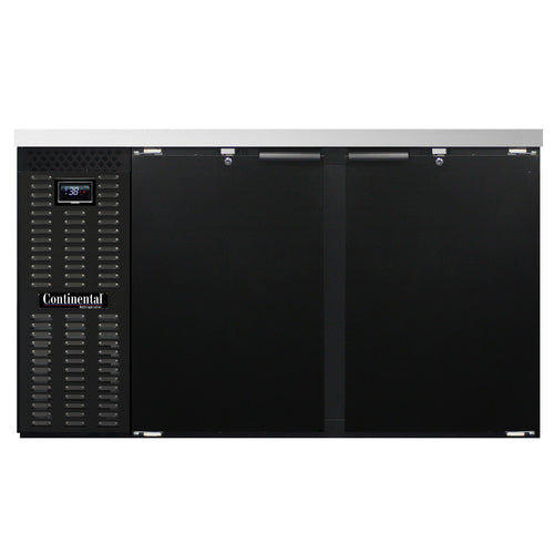 Continental BB59N 60" 2-Door Black Back Bar Cooler