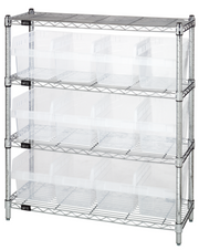 Quantum WR4-39-1236-807CL Shelving Unit, Wire