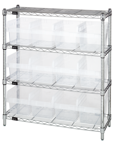 Quantum WR4-39-1236-807CL Shelving Unit, Wire