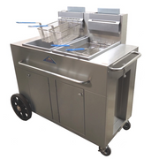 Comstock-Castle CS-ODF-2-P Dual 40 lb. Tank Mobile Outdoor Gas Fryer | 186,000 BTU