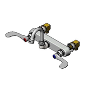 T&S Brass B-1125-XS-HM 8" Center Wall Mount Workboard Faucet w/ Gooseneck Spout