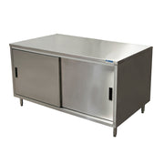 BK Resources CST-2460S Sliding Doors Enclosed Base Work Table | 60” x 24”
