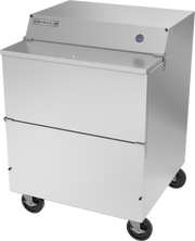 Beverage Air SMF34HC-1-S 34" Stainless Steel Single Sided Forced Air Milk Cooler | 8 Crate Capacity