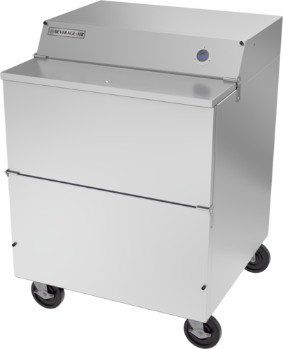 Beverage Air SMF34HC-1-S 34" Stainless Steel Single Sided Forced Air Milk Cooler | 8 Crate Capacity