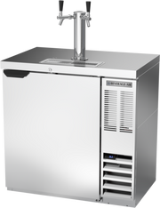 Beverage Air DD36HC-1-S 36" Stainless Steel Dual Tap Draft Beer Cooler | (1) 1/2 Keg