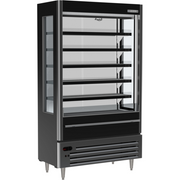 Beverage Air VMHCSL-18-1-B 47.5" Slim Black Vertical Open Air Merchandiser | 12.7 Cu. Ft.