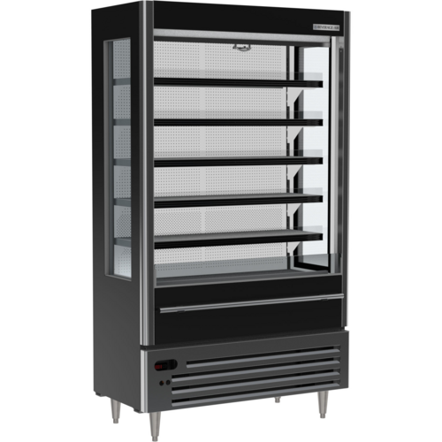 Beverage Air VMHCSL-18-1-B 47.5" Slim Black Vertical Open Air Merchandiser | 12.7 Cu. Ft.