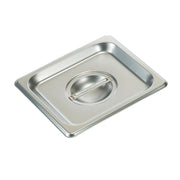 Winco SPSCS 1/6 Size Stainless Steel Steam Table Pan Cover w/ Handle
