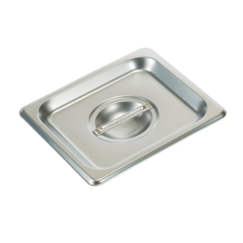 Winco SPSCS 1/6 Size Stainless Steel Steam Table Pan Cover w/ Handle