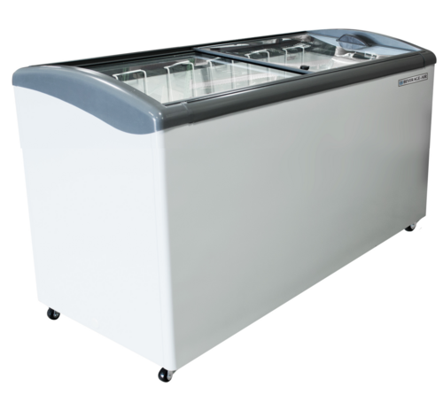 Beverage Air NC60HC-1-W 60" Sliding Glass Lid White Ice Cream Novelty Freezer | 15.84 Cu. Ft.
