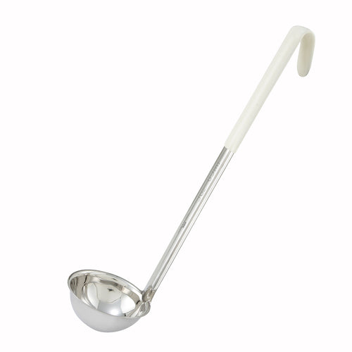 Winco LDC-3 3 oz. Stainless Steel Ladle w/ Ivory Handle