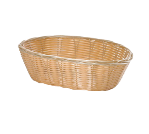 Tablecraft 2476 10" Oval Handwoven Bread Basket | Multiple Color Options