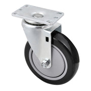 BK Resources 5SBR-1PT-PLY-PS4 5" Swivel Plate Caster w/ Brake