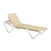 Grosfillex 99101003 Nautical Stacking Outdoor Chaise | Khaki