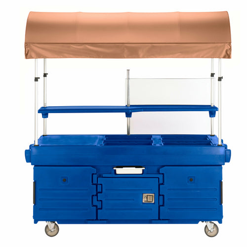 Cambro KVC854C CamKiosk 4 Full Sized Well Merchandising Cart w/ Canopy | 85-1/8" x 33-1/2"