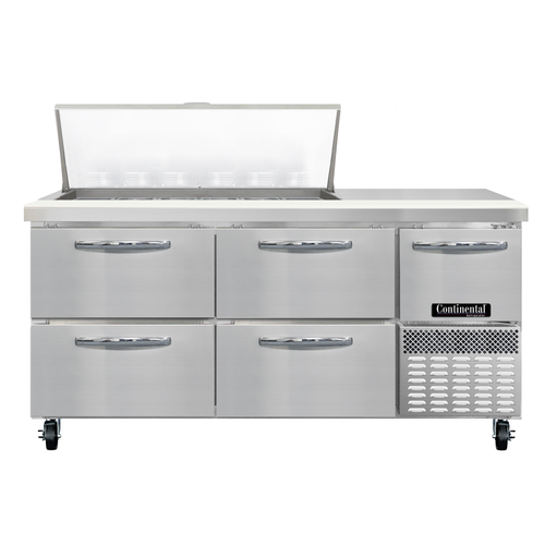 Continental Refrigerator RA68N18M-D Refrigerated Counter, Mega Top Sandwich / Salad Unit