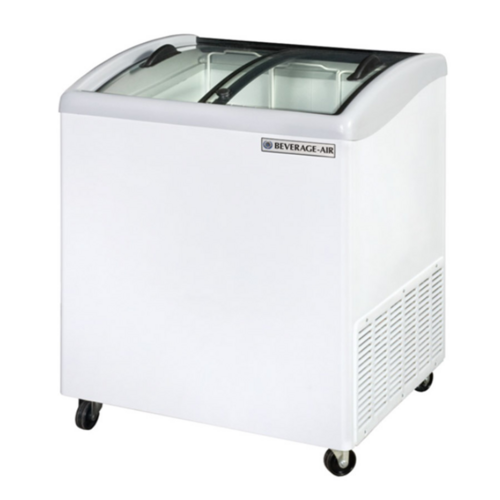 Beverage Air NC28HC-1-W 28" Sliding Glass Lid White Ice Cream Novelty Freezer | 6.02 Cu. Ft.
