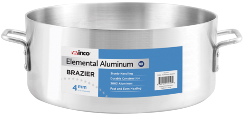 Winco ALB-24 24 qt. Elemental Aluminum Brazier Pot