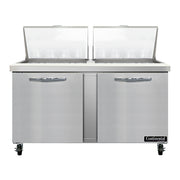 Continental SW60N24M 60" 2-Door Mega Top Refrigerated Sandwich Prep Table | (24) 1/6 Pan